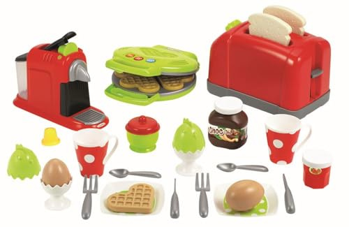 Ecoiffier Toys - 2647 - stor modell + frukostskål för barn - imitationsspel - 33 delar - från 18 månader - tillverkad i Frankrike