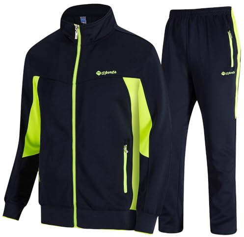 donhobo Herren Jogginganzug Trainingsanzug Sportanzug Fußball Sporthose Hoodie Hose für Gym Warm Tracksuit