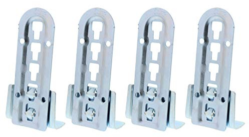 ToniTec Bettbeschlag 140 mm Stahl verzinkt höhenverstellbar Mittelträger 2-teilig4 (4 Stück)