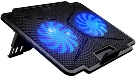 Almohadilla de refrigeración LED para laptop, ventilador de computadora portátil, soporte de refrigeración silencioso, 2 puertos USB para laptop