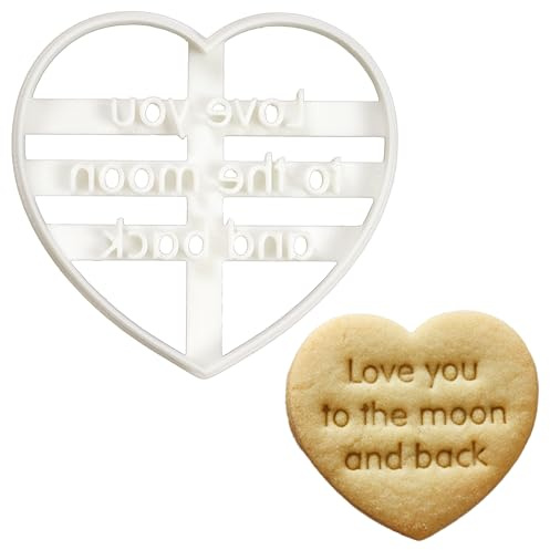 Love You to the Moon and Back Ausstechform (serifenlos), 1 Teil