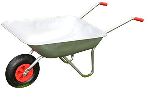 Garden Wheel Barrow With 65 Litre Galvanised Tray