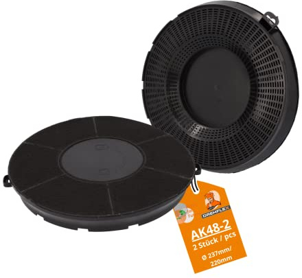DREHFLEX - 2 Kohlefilter AK48 - Kohlefilter/Aktivkohlefilter - passend für Bauknecht/Whirlpool- passend für 482000095104 480122101262 // AMC037 AMC 037