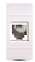oniroview Presa Telefonica Living Light RJ11 Compatibile N4258/11N Connessione a Crimpare senza Attrezzi, Bianco