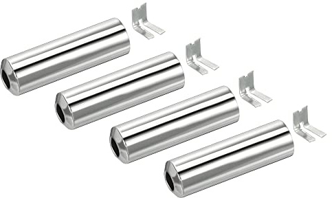 sourcing map Pull Cord Tassels Window Blind Extender Chain Drop Knobs Pull Ends Silver Tone, for Curtain Blinds Shades Light Ceiling Fan Pull Switch, Pack of 4