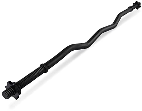 SZ Curlstange Premium, 30mm mit Sternverschluss - STANDARDNORM - Auswahl: 120cm (7kg) o. 130cm (8kg), verchromt o. schwarz - Hantel Curl Stange Hantelstange (130 cm, Schwarz)