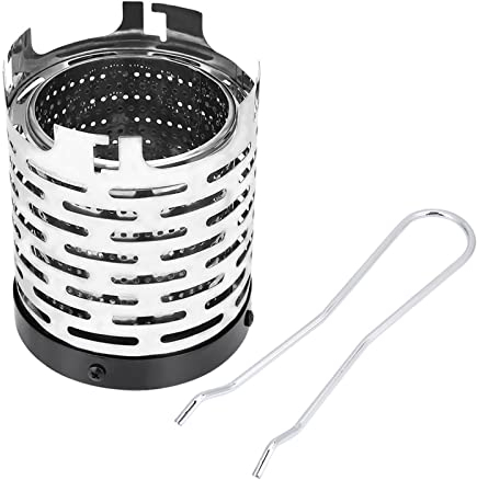 Tiiyee Camping Heating Cover, Portable Stoves Heater Cap Stainless Steel Tent Tool Adaptor Butane Gas Burner Accessories with Handle for Outdoor Fishing Backpacking Hiking Picnic Traveling BBQ