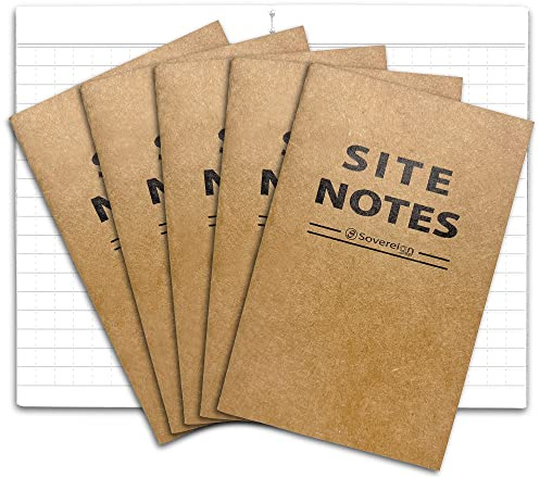 Field Notes Notebooks 5 Pack | Small Field Memo Book Notepad Refill for Refillable Leather Pocket Field Note Cover, Leather Journal Wallet | Field Notes Universal White Paper Refill Stitched 3.5x5.5