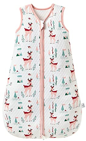 Baby Schlafsack 1.0 Tog 100% Baumwolle Ganzjahres Schlafsack Babyschlafsack Kinder, 1.0 Tog für Jungen und Mädchen 76CM/Baby Höhe 80-90cm