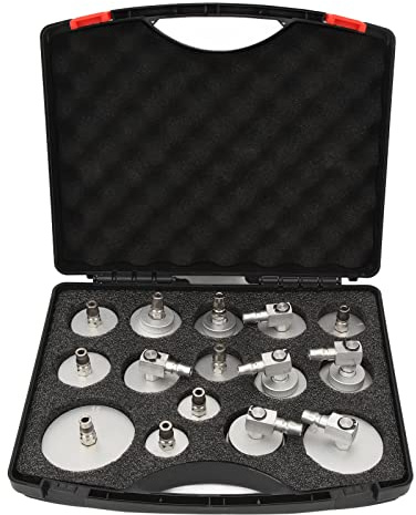 15 St Huvudcylinderadaptersats Bromsvätskeavluftningsadaptersats Läcksäker Aluminiumlegering Bromsvätskeavluftningsadapter Universal Mastercylinderavluftningsverktygssats för Bilar