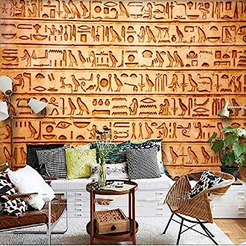 Papel tapiz 3D Mural Antiguo Egipto Cultura de celebridades Resumen Sala de estar Dormitorio Papel tapiz de fo Decoración Fotomural Sala De Estar Pared Pintado Papel Tapiz No Tejido-430cm×300cm