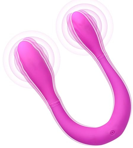 Double-Ended Vibrating Dildo Ultra Long Anal Butt Plug with 7 Vibration Modes Vibrating Sex Toy for Vaginal Nipple Prostate Stimulation USB Charging Waterproof Anal Trainer for Gay Lesbian Couples