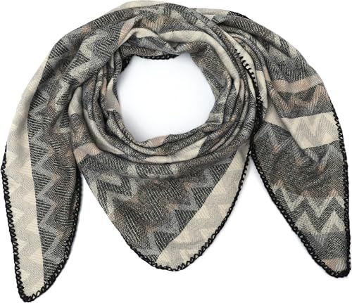 FASHION YOU WANT XXL Schal flauschig schal-tuch damen dicker dreieckstuch groß Wolle Azteken UNI Farben kuschelig