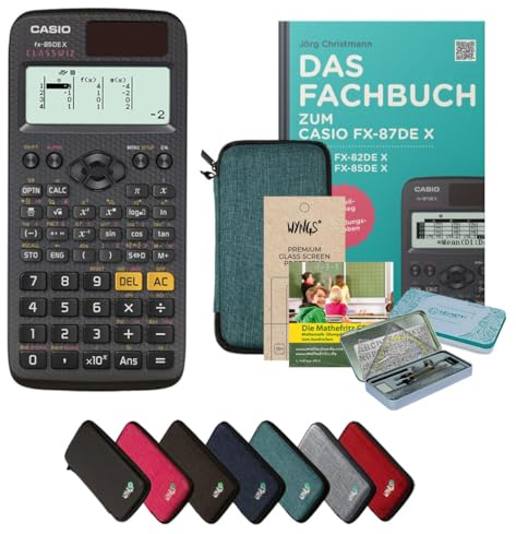 CALCUSO Streberpaket Türkis mit Taschenrechner Casio FX-85DE X
