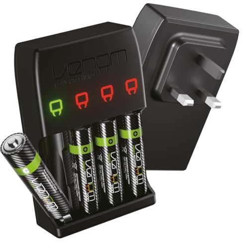 Venom Pro Charge Plug In Wall Battery Charger for Rechargeable AA and AAA Batteries