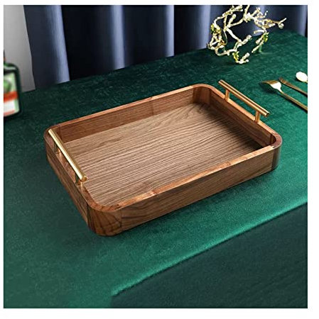 CLLBANT Ensaladera Frutero Plato De Frutas Almacenamiento Rectangular De Madera Plato De Frutas Sala De Estar Cocina Mesa De Comedor Decoración Bandeja De Frutas Plato De Dulces Bandeja De Frutas