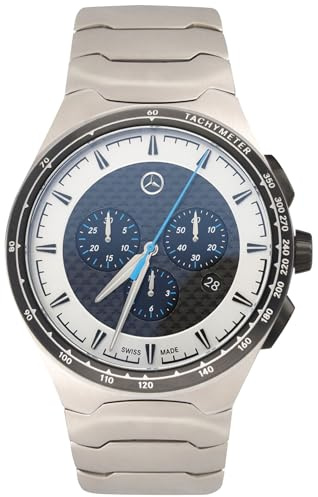 Generisch MB Montre chronographe pour homme compatible Mercedes Motorsport en acier inoxydable 44 mm, multicolore