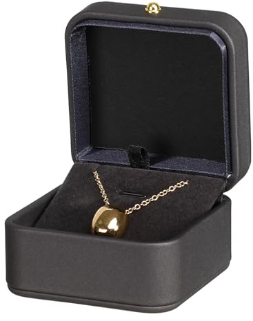 XIZAO Necklace Box Gift Jewellery Boxes Necklace Pendant Box Rectangle for Pendant Bracelet Earring Display Storage Organizer for Valentine's Day Anniversary Engagement