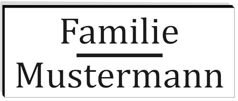 KIWISTAR UG – da 1 targhetta per il nome kl. Linea 50 x 20 mm – autoadesiva – Bianco Nero – Targa per campana personalizzata – Targhetta per cassetta postale – Incisione targa per porta, resistente ai