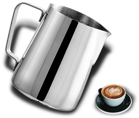 ZOPL Milk Pitcher, 330ml Stainless Steel Milk Frothing Jug for Coffee Lovers. Perfect for Barista Use with Precise Measurement Marks, Ideal for Crafting Latte Art & Delicious Cappuccinos