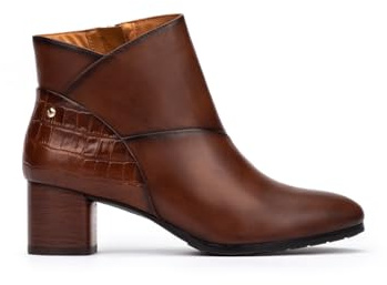 Pikolinos Calafat Botines de Tacón Mujer | en Cuero | Cremallera en Color Marrón