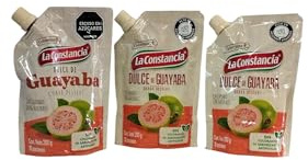 SALSA DE GUAYABA - LA CONSTANCIA - COLOMBINA - CON GUAYABAS 100% NATURALES - 200 G (PACK DE 3)