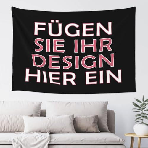 Xenorith Personalisiert Wandteppich poster selbst gestalten Mit Eigenem Foto text wandbehang stoff, individuelle Schlafzimmer-Wanddekoration, Wandteppich xxl decke mit foto 203 cm x 152 cm