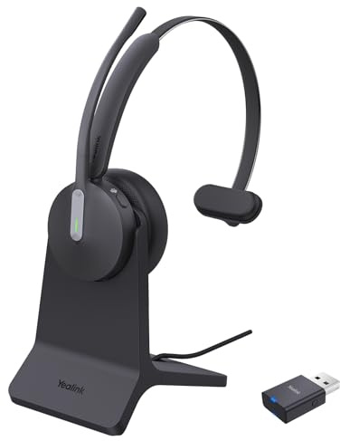 Yealink WH64 Hybrid DECT Wireless Headset with Mic,Bluetooth Headphones