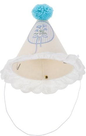 VALICLUD Sombreros de Cumpleaños para Pequeños Gorros de Cono con Pompones y Detalles de Encaje Accesorios Ligeros para Fiestas Infantiles para Celebraciones y Sesiones de Fotos