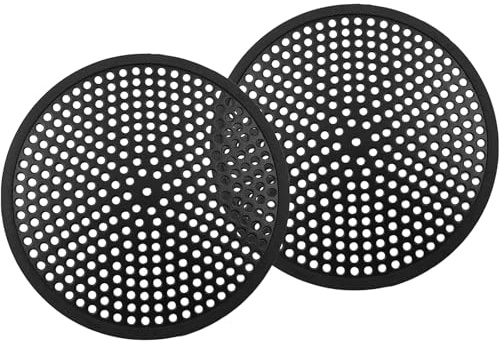 2 Pack Shower Drain Hair Catcher, Stainless Steel Drain Protector, Black | Shower Tray Drain Cover, Shower Strainer Hair Catcher Chrome Flat, Stainless Steel Shower Waste Covers,Shower Trap Cover Hair