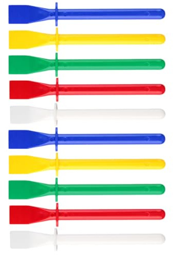 DOITOOL 10 piezas Espátulas para Esparcir Pegamento Cuero Herramientas de Bricolaje para Manualidades de Piel Palitos de Resistentes y Reutilizables Colores Mixtos Diseño Ergonómico y