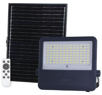 O.n Light is on O.n ELYON 2500 Faro LED Solare da Esterno 2500 lm con Pannello Monocristallino 20W, IP65, 4000K, Telecomando, Timer, Batteria LiFePO, Parete