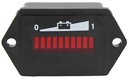 VGEBY Misuratore Batteria Carrello da Indicatore Batteria ABS Indicatore di capacità LED Rosso 24 V Display Accurato dello Stato di Carica per Operatori di Carrello da Elevatore Elettrico Curtis
