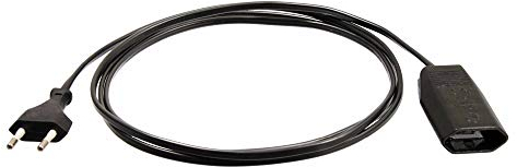 as - Schwabe alargador de Cables 5 m - Conector de Tipo C Euro - Cable de extensión 230 V / 2,5 A - protección contra cuerpos extraños IP20 - Cable de alimentación Europea Blanco, 50152