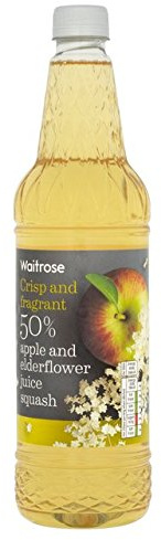 Hohe Saft Apfel-Holunderblüten Squash Waitrose 1L