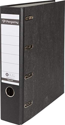 Pergamy 900798 Doppelordner Wolkenmarmor schwarz