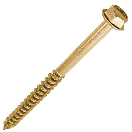 TIMCO Advanced Coach Screw | Hex Flange Head | Slash Point | Yellow | 10.0 x 130 | Box of 50 (10130SCSY)