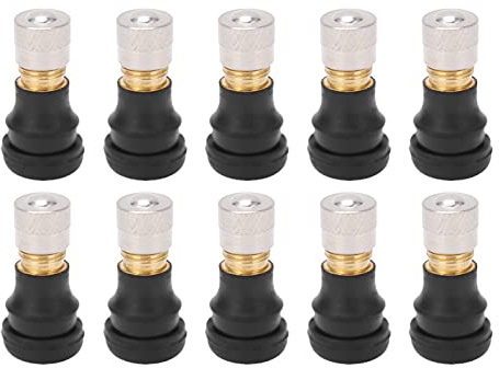 AMONIDA Elektroroller Vakuumventil, 10 Stück 0,8 Zoll Elektroroller Rad Gasventil Heavy Duty Tubeless Leakproof Vakuumventil, Für Roller Und M365 Pro