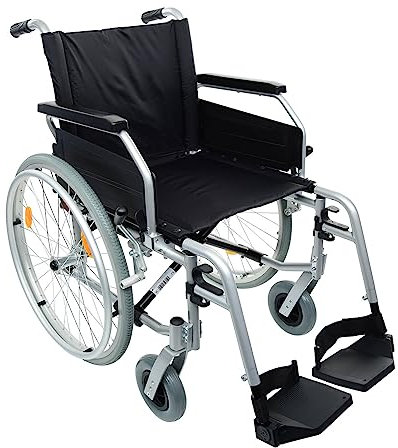 Leichtgewicht Rollstuhl Primus ML 2.0 - faltbarer Transportrollstuhl - Basic-Rollstuhl mit Steckachsensystem - Sitzbreite 50 cm