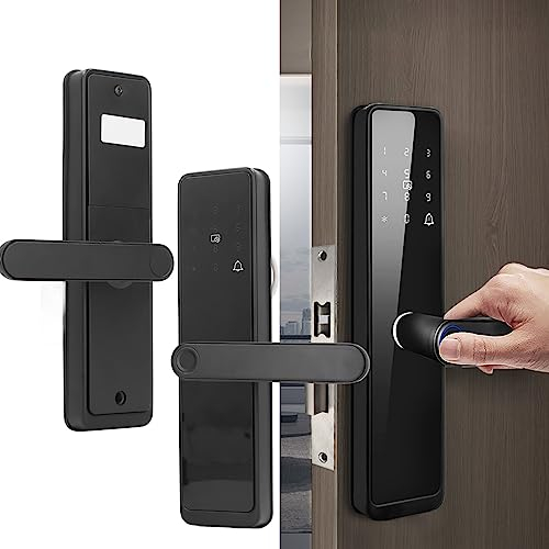 Schlüsselloses Türschloss, Tür-Smart-Lock, Fingerabdrücke, Passwort, IC-Kartenschlüssel, Diebstahlsicherung, APP-Steuerung, Eingangsschloss für die Sicherheit zu Hause