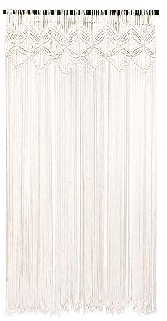 Bmocoen 90x180CM, 1840G Super Dicht Boho Makramee Vorhang Türvorhang - Handgemachte wandbehang gewebte Tapisserie für Hochzeit, und Raumteiler, Wanddekor für Zuhause und Büro ()