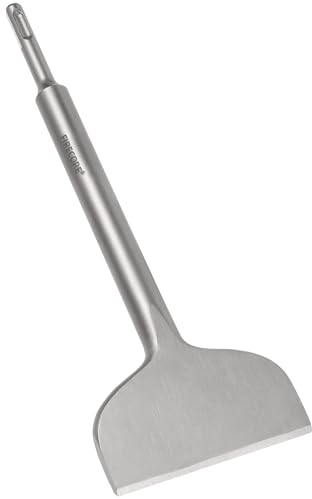 SDS Plus Chisel, Firecore 4 Inch by 11 Inch Tile Removal Bits for SDS Plus Rotary Hammer Drill, Steel Shovel Scaling Flat Chisel Tool for Thinset Vinyl Concrete Mortar Flooring Adhesives Glue