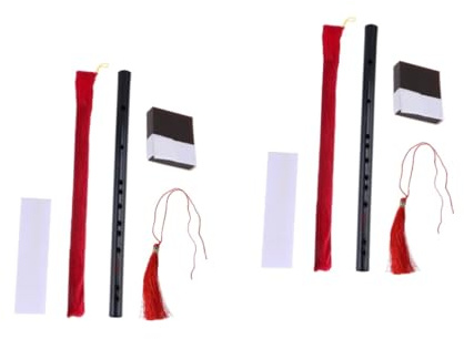 ABOOFAN 2St schwarze Pfeife indische Flöte chinesische Querflöten Bambus-Dizi-Flöte traditionelle Flöte Musikinstrumente Kinderflöte Flöte üben hölzern fünf Shakuhachi Bambusflöte Plastik