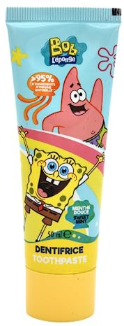 SpongeBob 2er Set Zahnpasta Take Care Erdbeere (2X50 ml) - Kinderzahnpasta - Zahnpasta Weisse Zähne - Zahnpasta mit Geschmack
