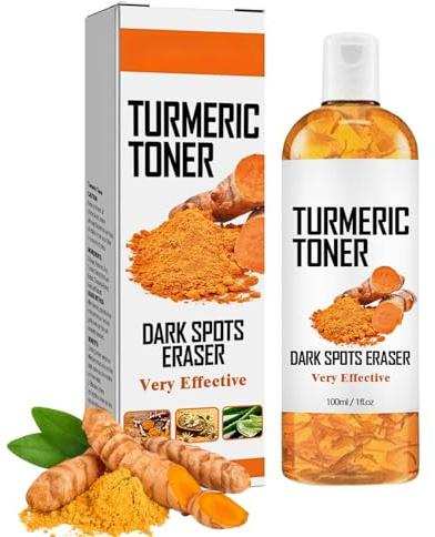Turmeric Face Toner, Pore Minimizer Hydrating Skincare, Exfoliator, Clean and Clear Facial for Reducing Acne, Brightening, Oil Serum, Dark Spot Remover