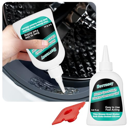 BOTTRONY Mold Stain Remover Gel, 9.8 Fl Oz Washing Machine Cleaner, Black Stain Remover Gel for Refrigerator Strips, Grout, Shower, Window Sealant, Floor Tile, Toilet Silicone and Bathroom Sinks