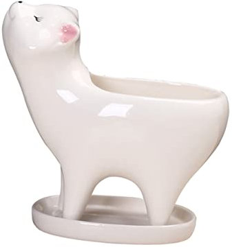 Gogogmee Keramik Cartoon Blumentopf Für Katzen Sukkulenten Kompakter Übertopf Aus Hochwertigem Material Für Zuhause Büro Und Garten