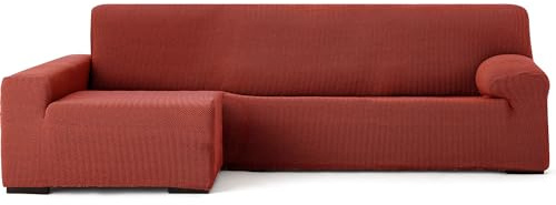 ECOMMERC3 | Copridivano Chaiselongue Braccio Lungo Sinistra Super Elastico Bielastico - Copridivano Chaiselong Colore Caldaia con Schiume di Tenuta e Gomme di Valida Regolazione Destra o Sinistra