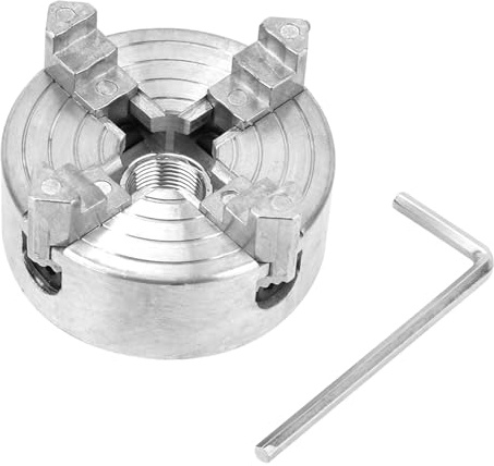 Z011A Accesorio de Abrazadera de Portabrocas de 4 Mordazas de Aleación de Zinc Torno de Metal Tamaño Compacto Mini Torno de Metal Fácil de Usar