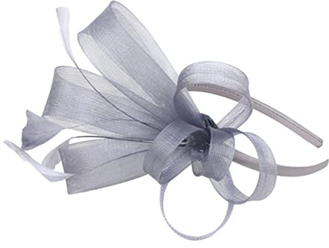 Fascinator-hut Teehüte Für Damen 20er-jahre-kopfbedeckung Grau Elegantes Stirnband Für Formelle Anlässe